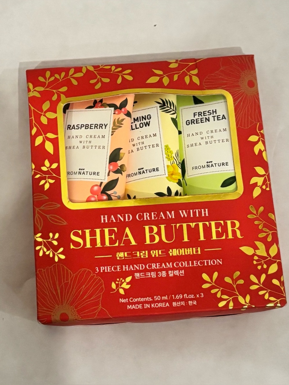 Fromnature Shea Butter Hand Cream Trio in Red Gift Box